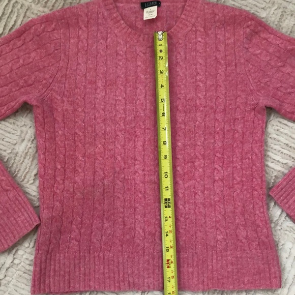 J. Crew Factory pink cable knit crew neck sweater - Picture 6 of 8
